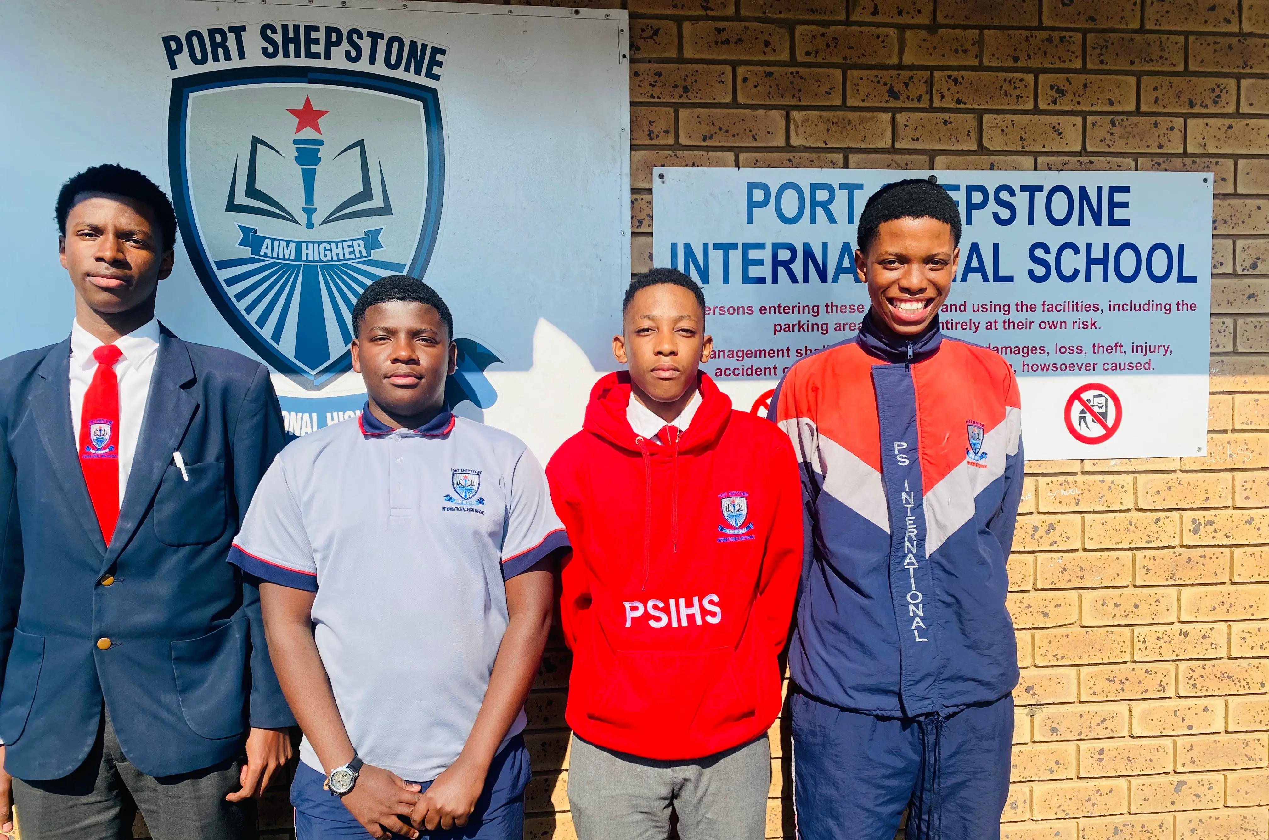 Port Shepstone International learners outside their school